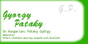 gyorgy pataky business card